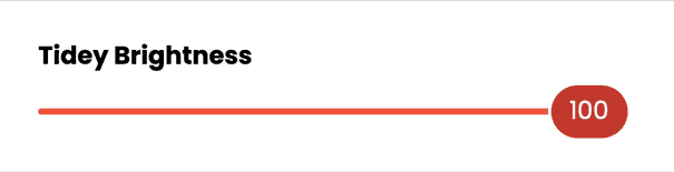 Image of a brightness slider, from the Tidey Cloud